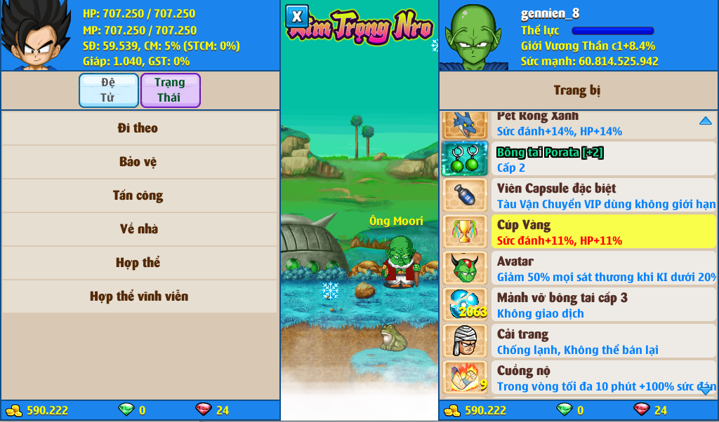 Nick Ngọc Rồng Online VIP giá rẻ, NickDaoQuan.Com, Shop Nick Ngọc Rồng