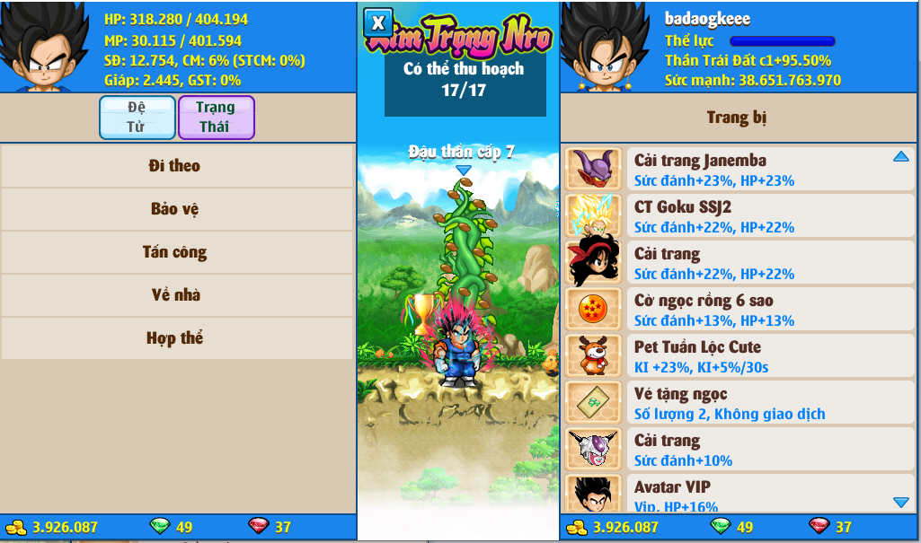 Nick Ngọc Rồng Online VIP giá rẻ, NickDaoQuan.Com, Shop Nick Ngọc Rồng