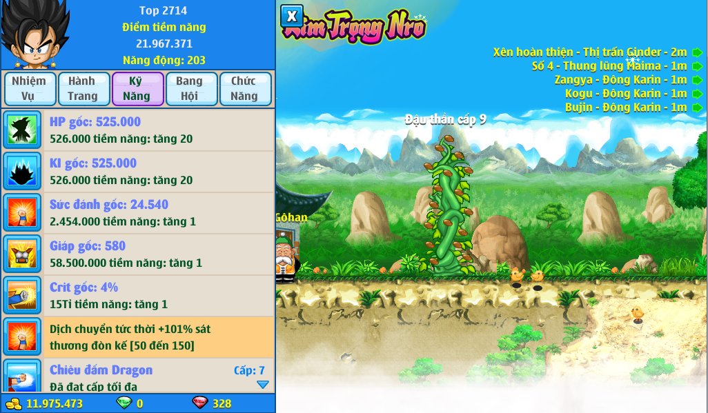 Nick Ngọc Rồng Online VIP giá rẻ, NickDaoQuan.Com, Shop Nick Ngọc Rồng