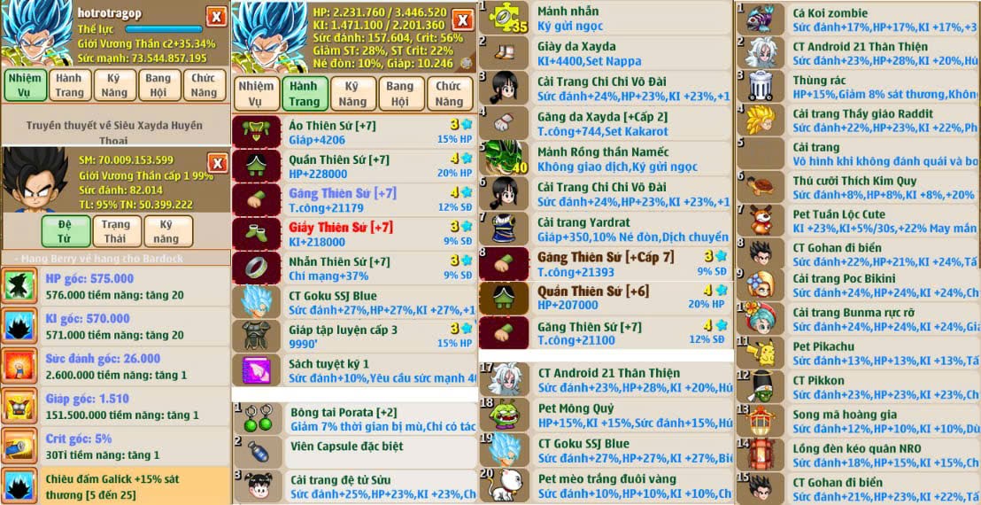 Nick Ngọc Rồng Online VIP giá rẻ, NickDaoQuan.Com, Shop Nick Ngọc Rồng