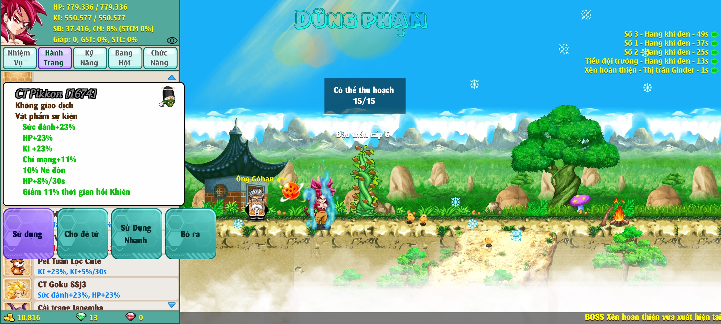 Nick Ngọc Rồng Online VIP giá rẻ, NickDaoQuan.Com, Shop Nick Ngọc Rồng