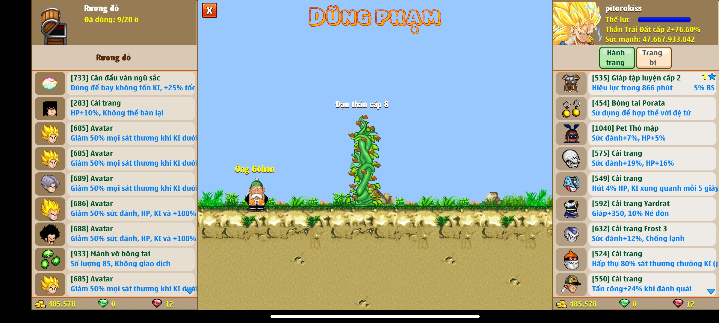 Nick Ngọc Rồng Online VIP giá rẻ, NickDaoquan.Vn, Shop Nick Ngọc Rồng