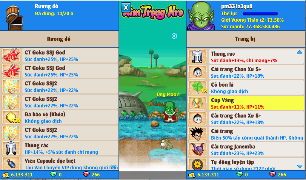 Nick Ngọc Rồng Online VIP giá rẻ, NickDaoQuan.Com, Shop Nick Ngọc Rồng